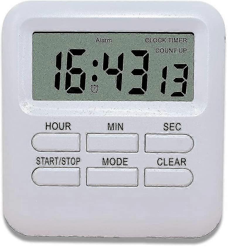 Digitaler Timer Mit Uhr-/weckerfunktion, Magnetischer Küchentimer, Countdown-timer, Geeignet Zum Kochen, Lernen Und Für Sport.