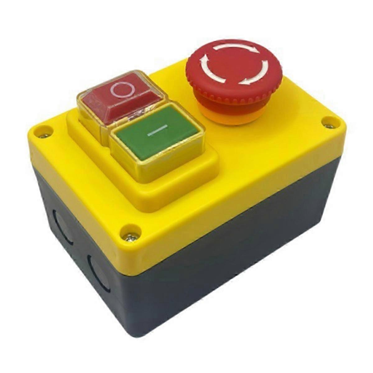Kjd17d 250v 16a Elektromagnetischer Drucktaster, Not-aus-schalter Kompatibel Mit Elektrowerkzeugen Und Werkzeugmaschinen.