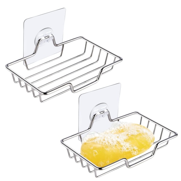2 Seifenschalen, Edelstahl-seifenschale Mit Saugnapf Für Duschraummax