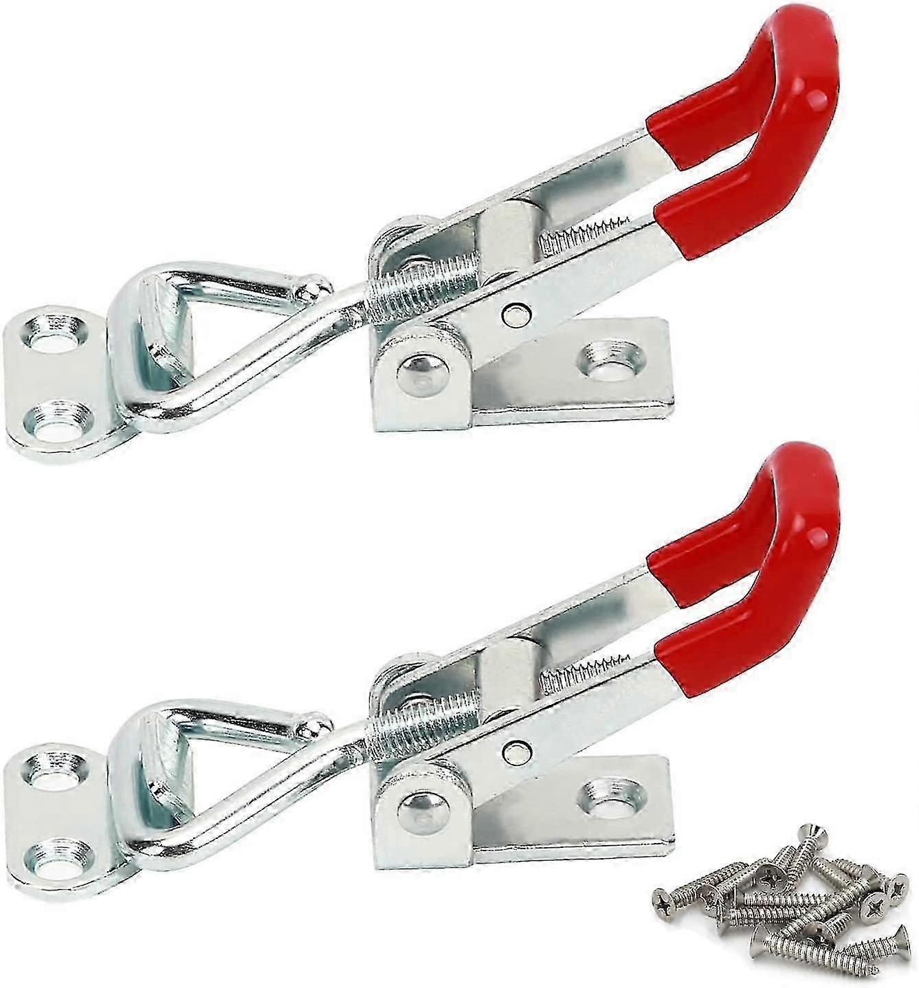 Spannschloss, Spannvorrichtung Über Kleinen Kipphebel Einstellbar, 150 Kg Haltekraft Des Druckknopfschlosses, Mit 8 Metallschrauben Für Das Türschloss (2