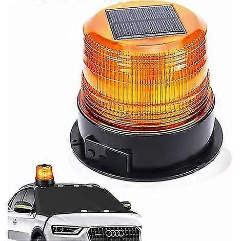 12v Solar-/usb-led-rundumleuchte Mit Magnetverschluss, Kompatibel Mit Autos, Lkws Und Anderen Kabellos Betriebenen Fahrzeugen, Ultrahell