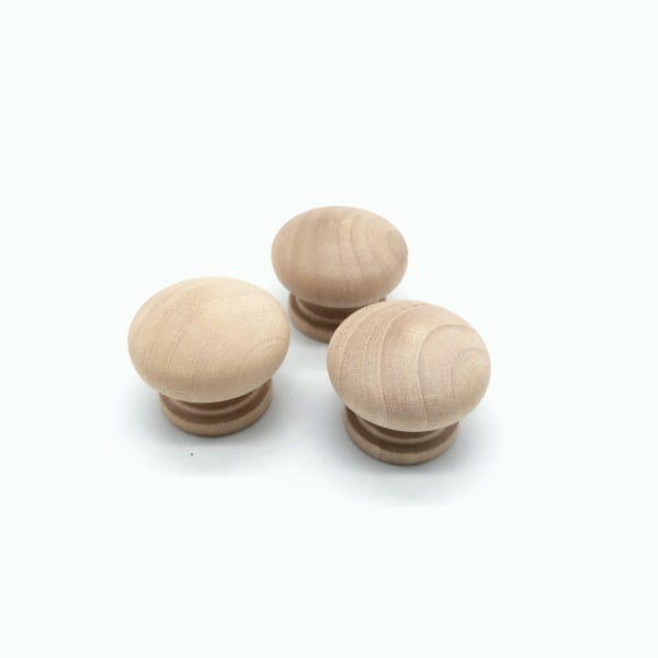 Set Mit 10 Schubladengriffen Aus Unbehandeltem Holz, Pilzförmige Möbelgriffe Für Kommoden, Kleiderschränke Und Andere Möbel, Naturholz
