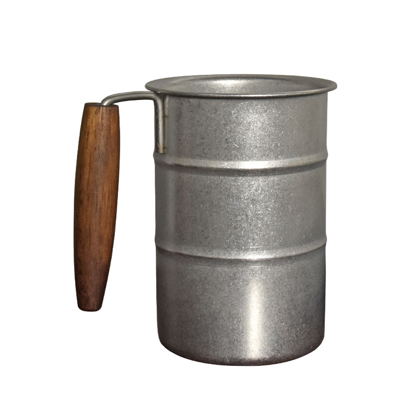 Bierkrug Im Retro-industrie-stil, Wasserbecher Aus Edelstahl 304, Campingbecher, 350 Ml