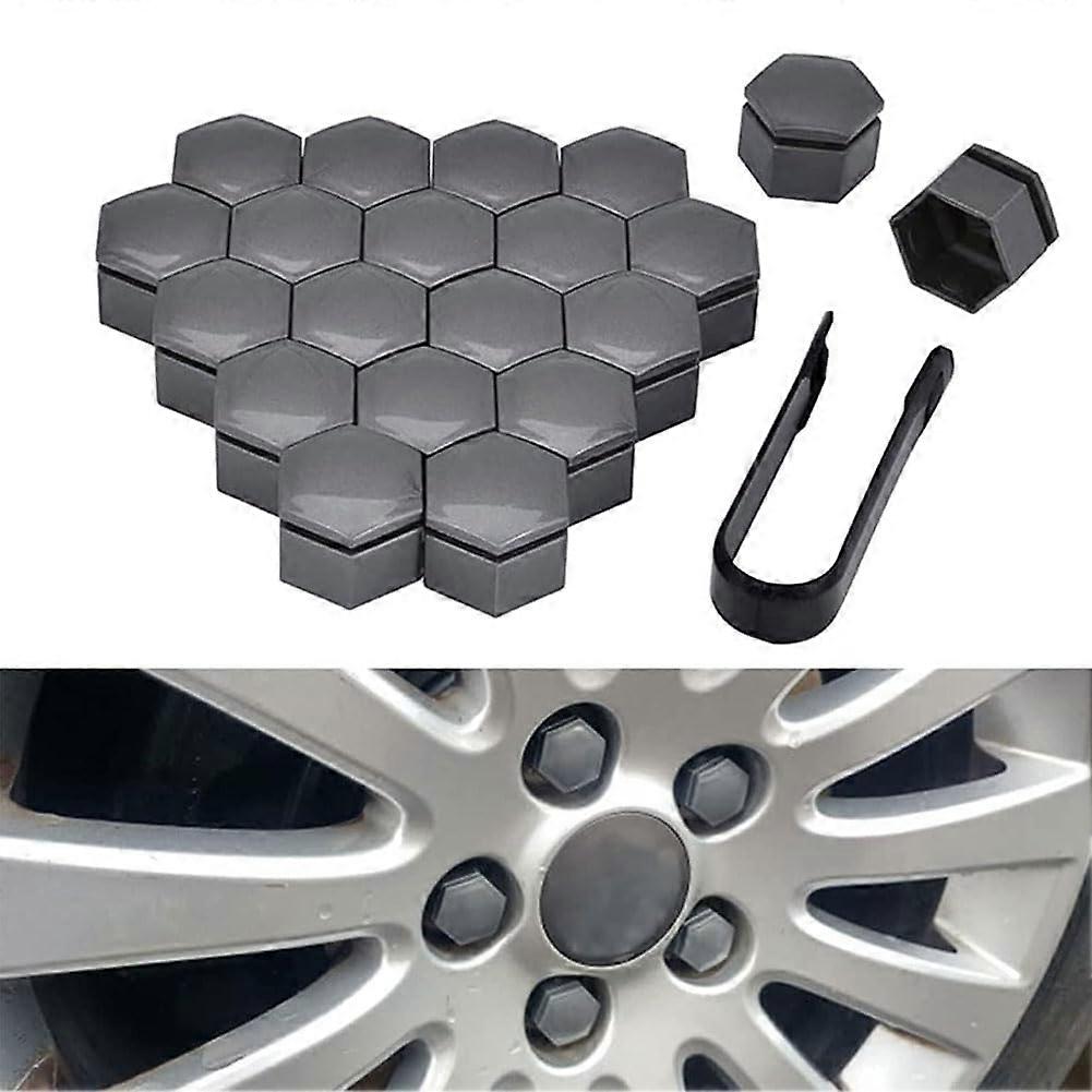 20 Radmutternabdeckungen Für Autos, 17-mm-sechskantschrauben, Grau