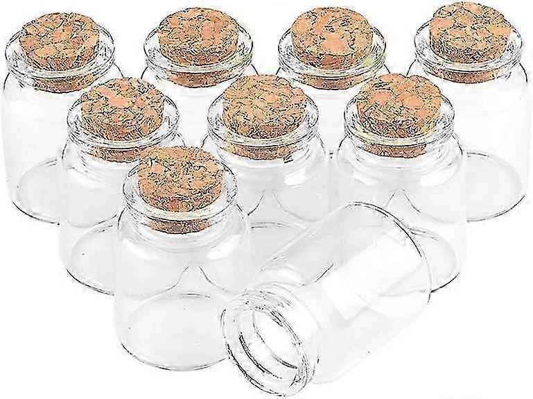 Set Aus 36 Kleinen, Leeren 15-ml-klarglasfläschchen Mit Korkenverschluss, Ideal Zum Dekorieren Von Hochzeiten, Partys Und Bastelarbeiten.
