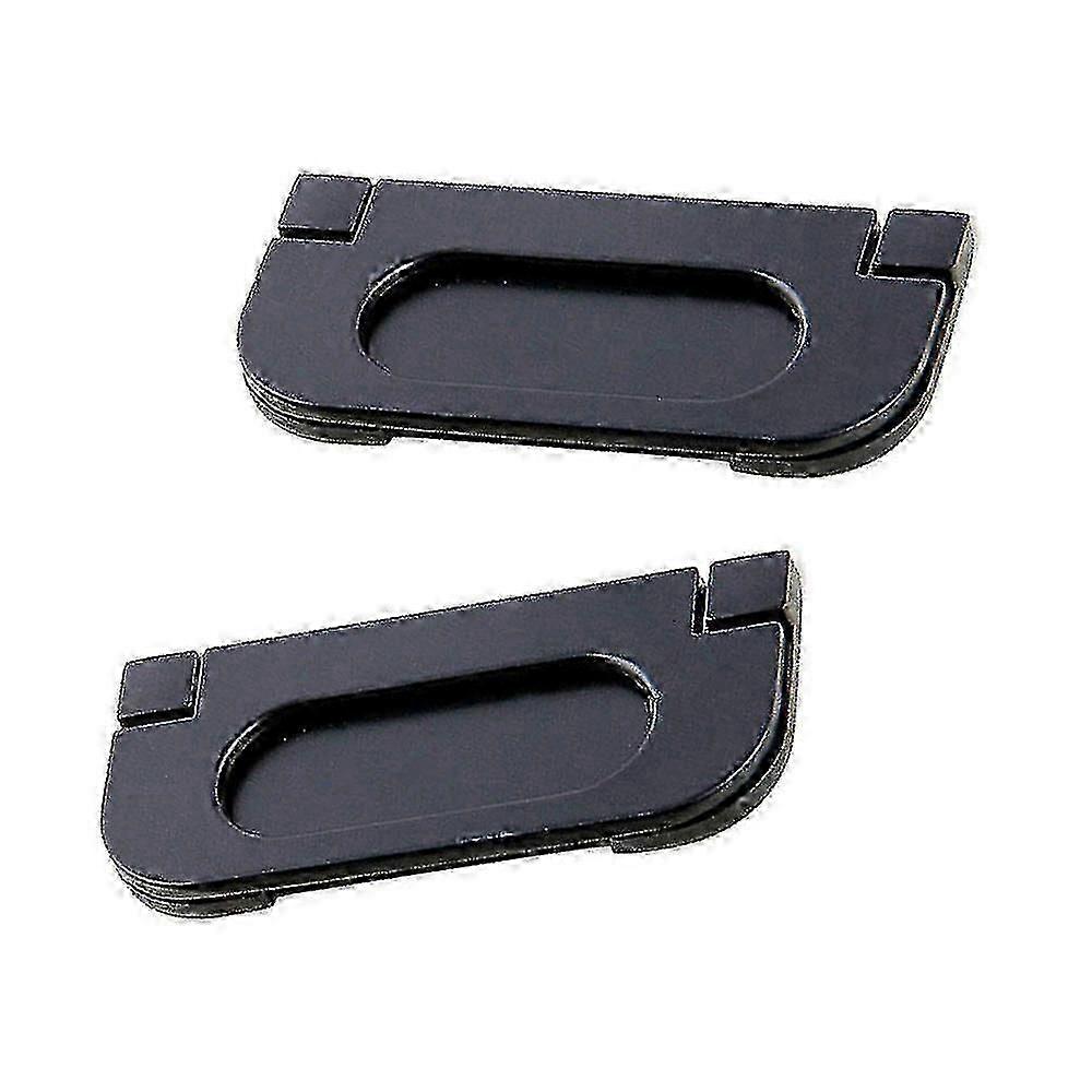 Set Mit 2 Türgriffen Aus Schwarzem Aluminium Und Edelstahl. Geeignet Für Schiebetüren, Schranktüren Und Schubladen. Pl