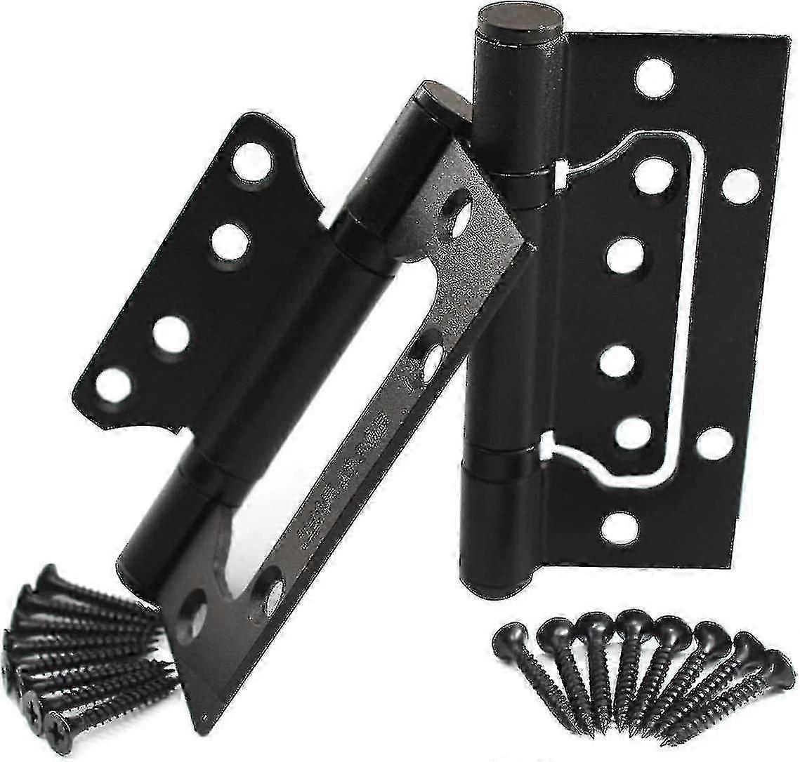 Set Mit 4 Schwarzen, Rostfreien, Verdeckten Türbändern, 10 Cm, Mit Edelstahlkugellagern – Für Eine Leichtgängige Und Geräuschlose Bewegung