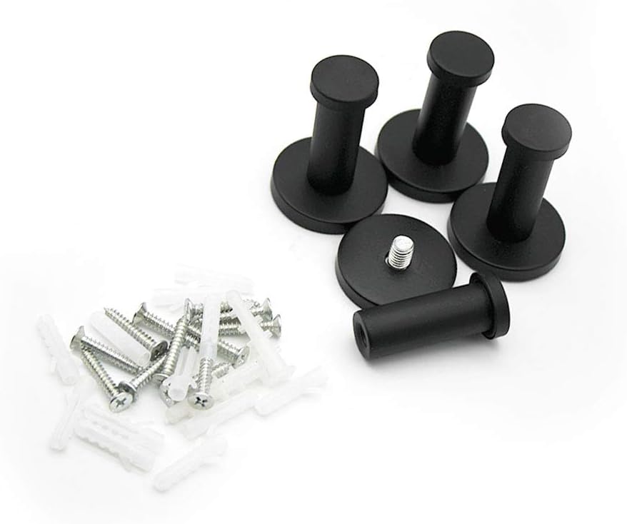 Schwarze Runde Wandhaken, 53 Mm Edelstahl-wandhaken, Größe S