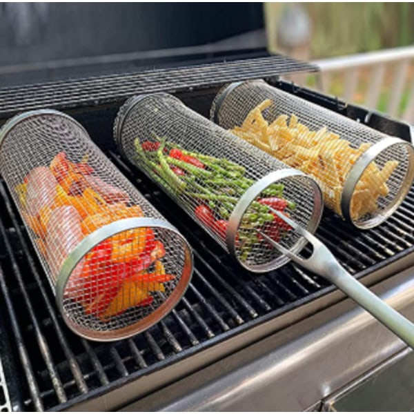 Rollbarer Grillkorb Aus Edelstahl 30cmf22- 30cm