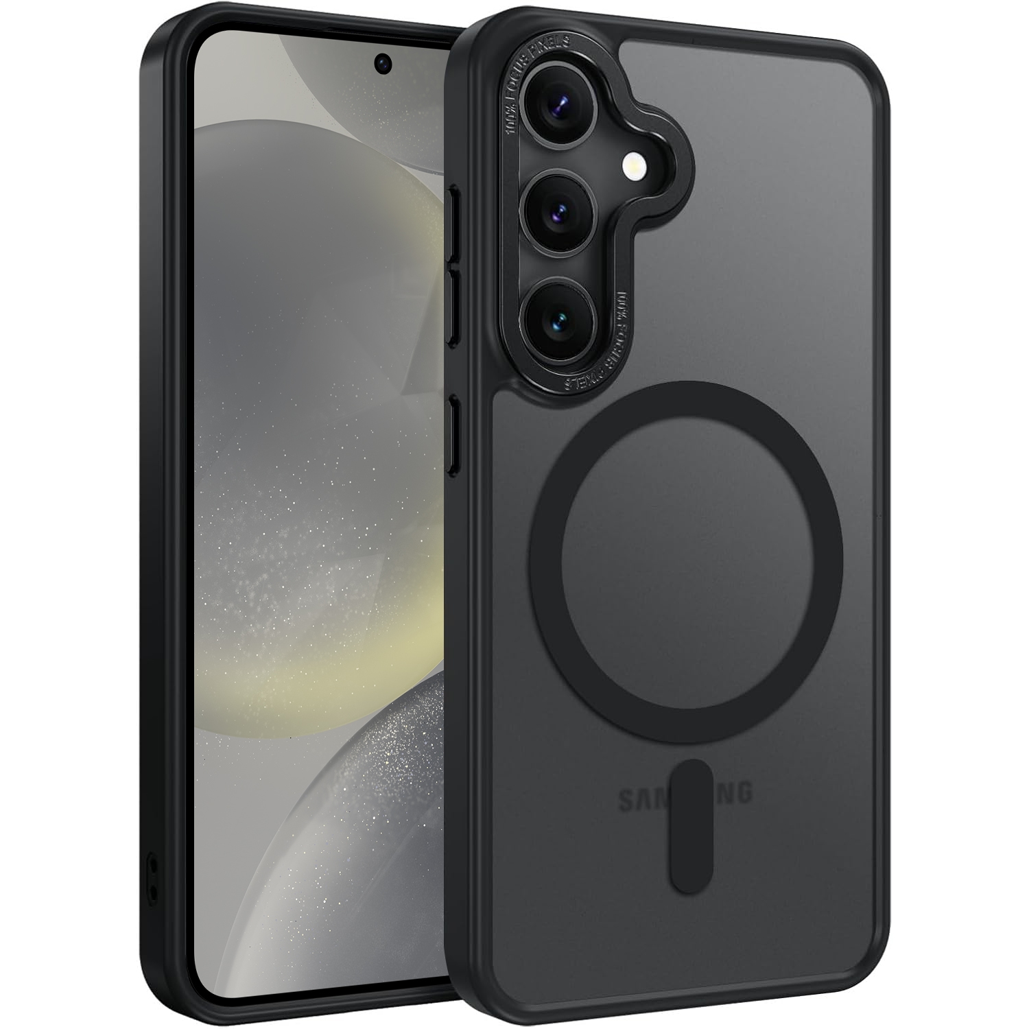 Mattierte Magnethülle Für Samsung S22 – Schwarz