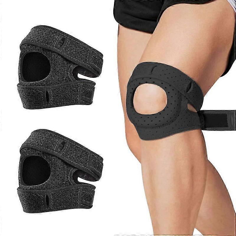Orthopädische Knieschoner, 2er-set, Verstellbar, Mit Seitlichen Stabilisatoren, Für Läufer, Tennisspieler Und Menschen Mit Arthritis (schwarz).