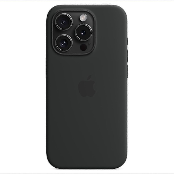 Silikonhülle Für Iphone 15 Pro Mit Magsafe – Schlank, Stoßfest Und Schützend, Schwarz