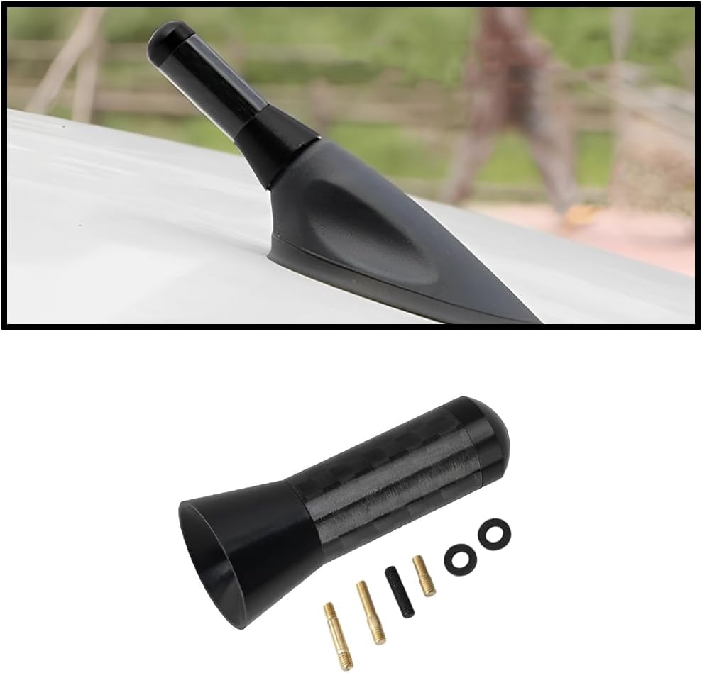 Kurze Autoantenne (schwarz), Universell Einsetzbar. Kompatibel Mit Verstärkten Autoradios, Fm- Und Am-ersatzantennen. Für Alle Fahrzeuge Geeignet.