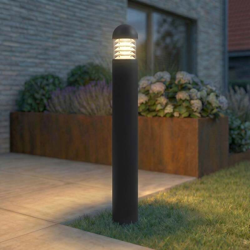 [gebraucht] B-ware Lucande Wegeleuchte Gartenleuchte Skagena Led Pollerleuchte Anthrazit 90cm Ip54