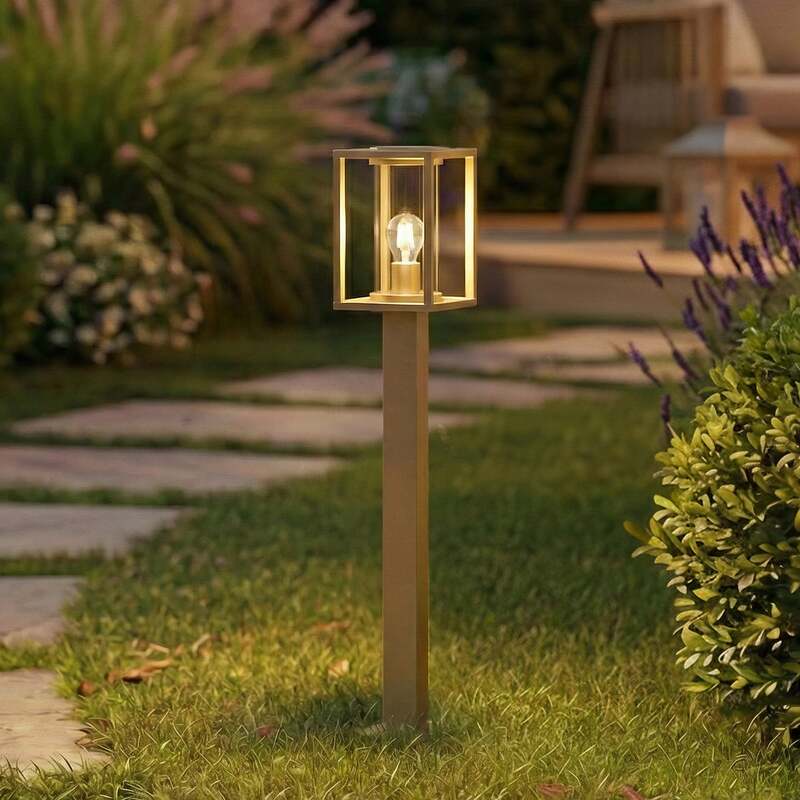 [gebraucht] B-ware Lucande Wegeleuchte Ferda Led Gartenleuchte Pollerleuchte Dimmbar Braun 100cm