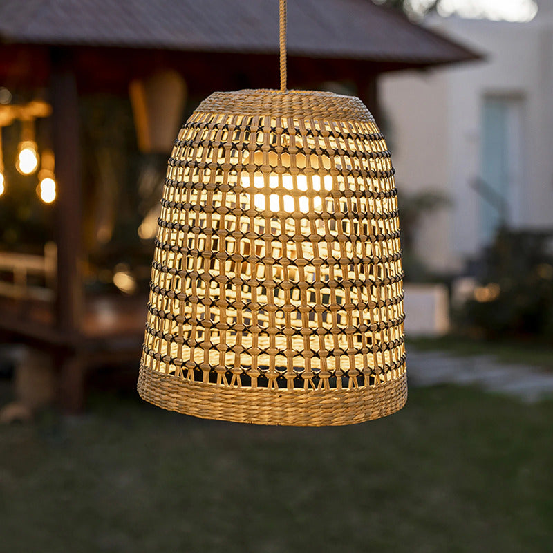 [gebraucht] B-ware Newgarden Außenleuchte Hängeleuchte Positano Led Dimmbar Seegras Schwarz 35cm