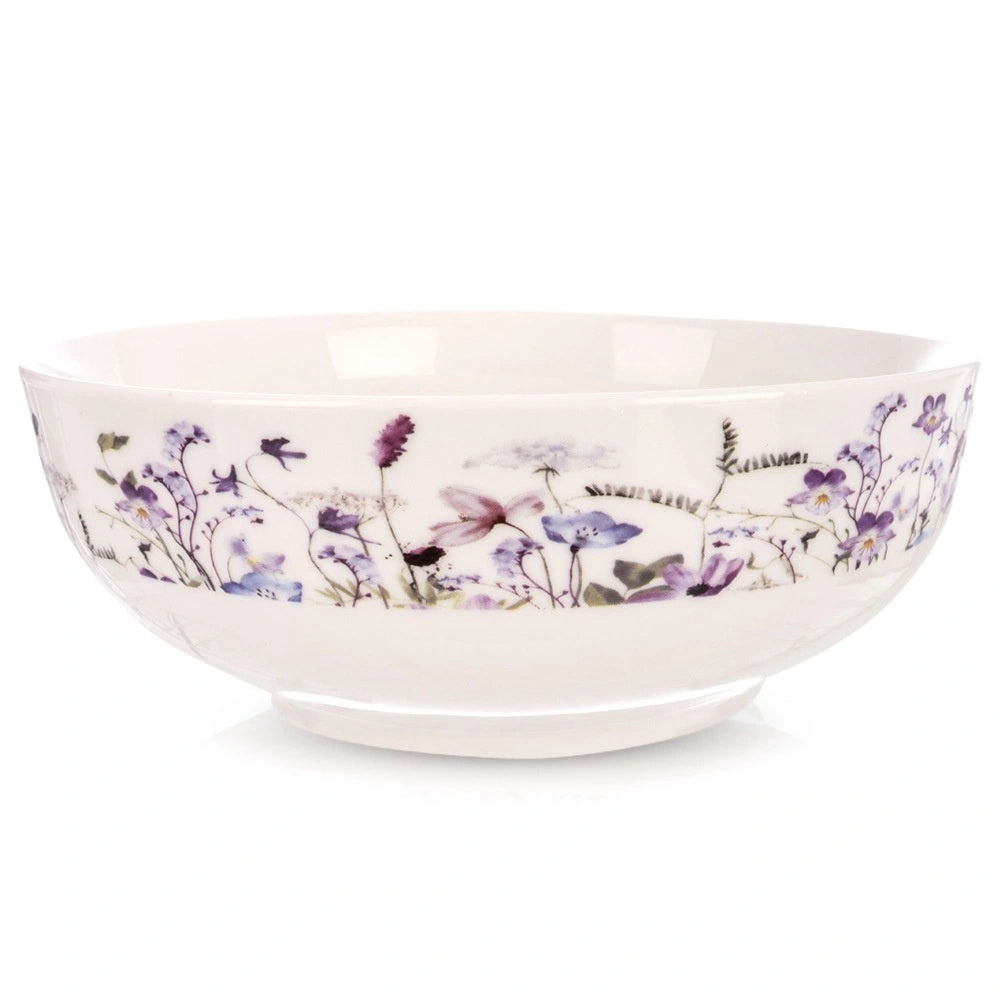 Salatschüssel Aus Porzellan, 1,6 L, 20,5 Cm, Wildblumenmuster