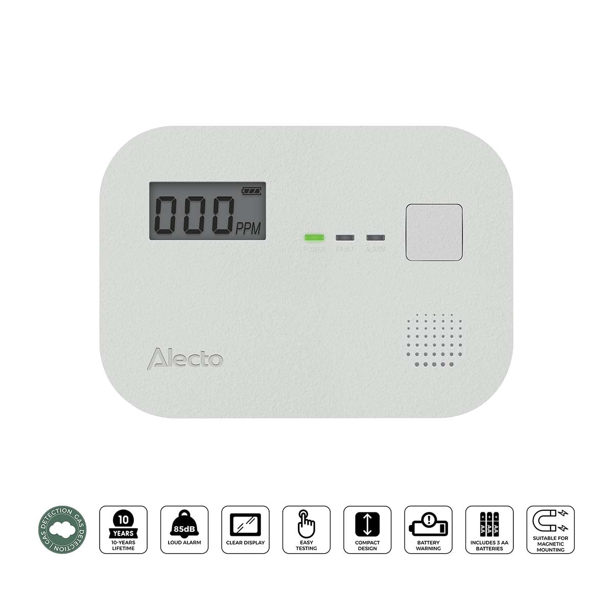 Kohlenmonoxid-warnmelder, 10-jahres-sensor, Display
