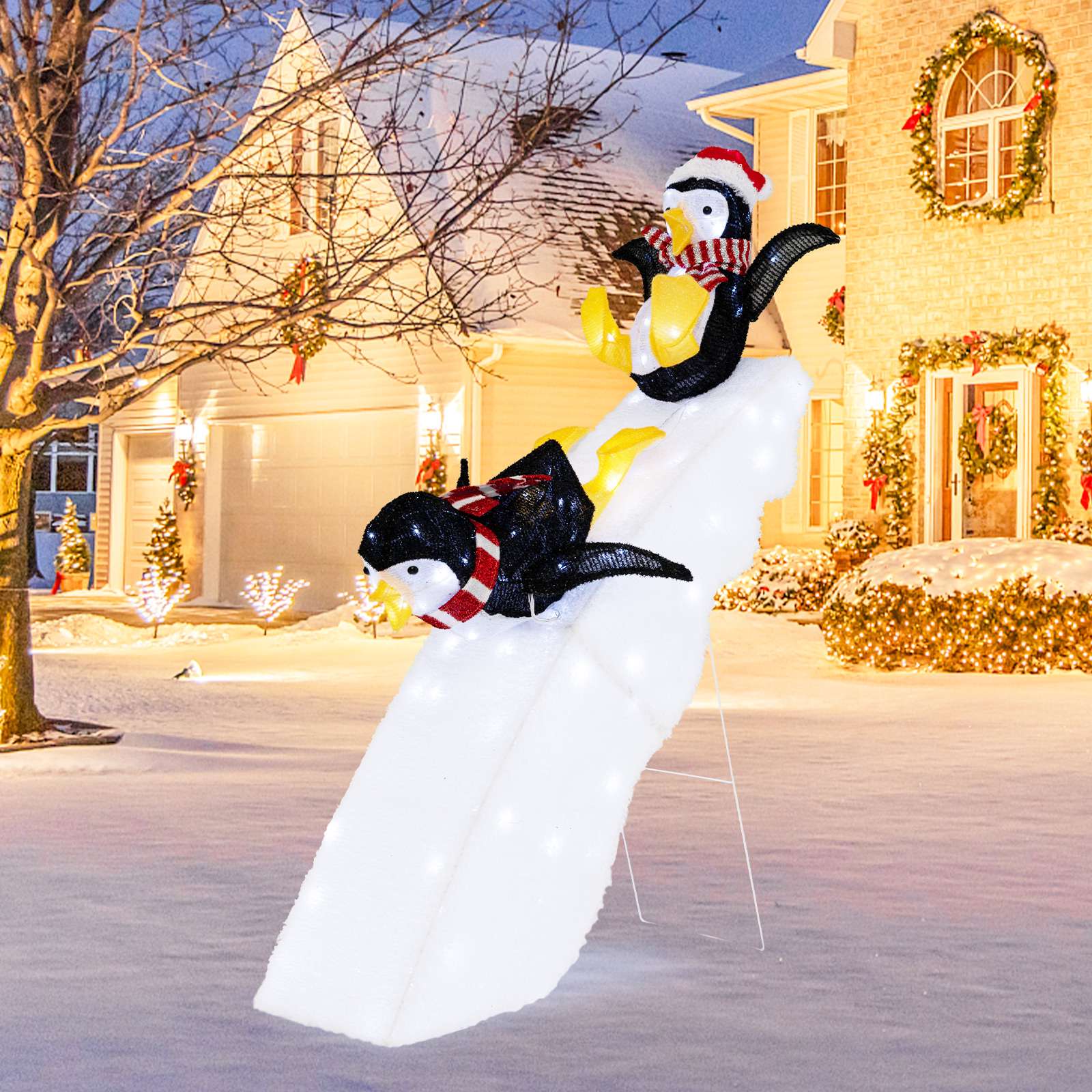Weihnachts-pinguin-rutsche, 130 Leds, 120 Cm