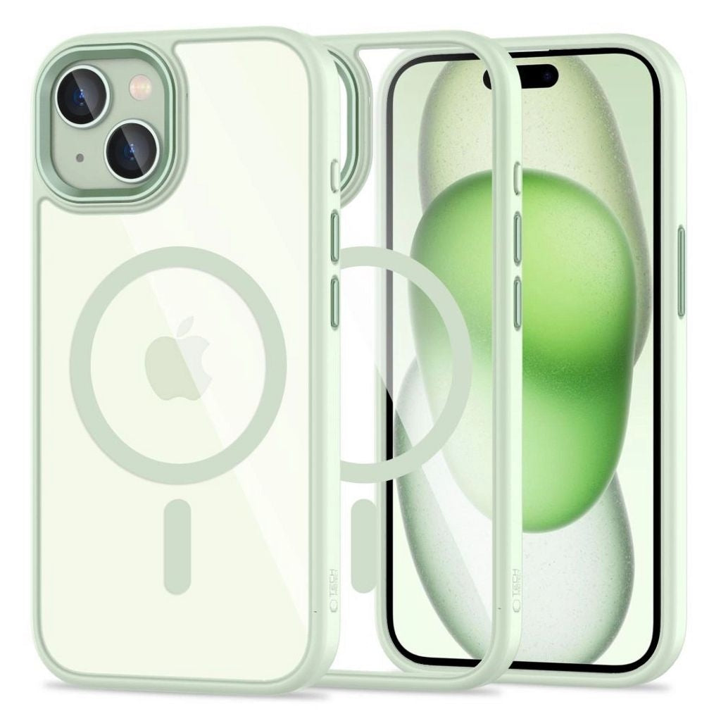 Tech-protect Magmat Magsafe Hülle Für Iphone 15 - Transparent Grün