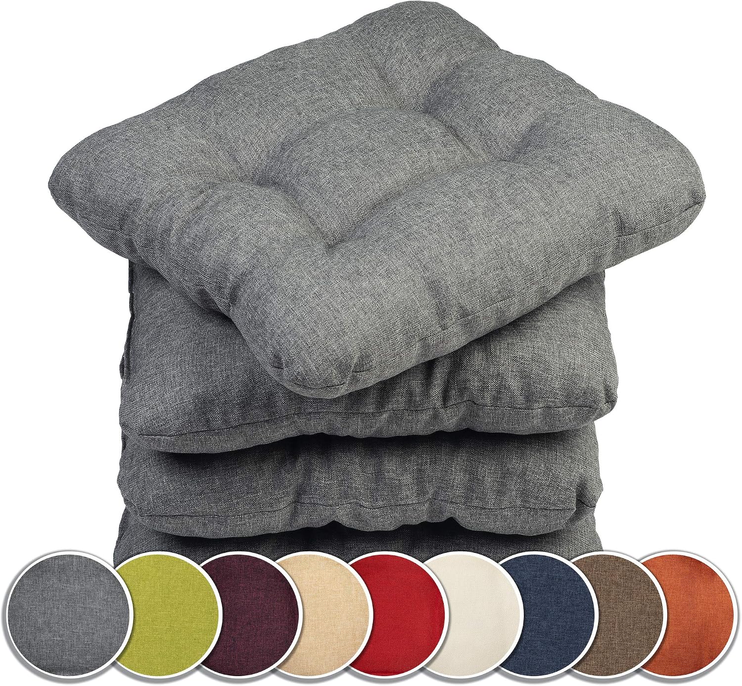 4er Set Stuhlkissen 45x45 Cm Bequeme 8cm Polsterauflage Auflage Für Stühle/bänke In Haus Und Garten Sitzkissen Sitzauflage Gartenkissen Viele Farben Zur Auswahl