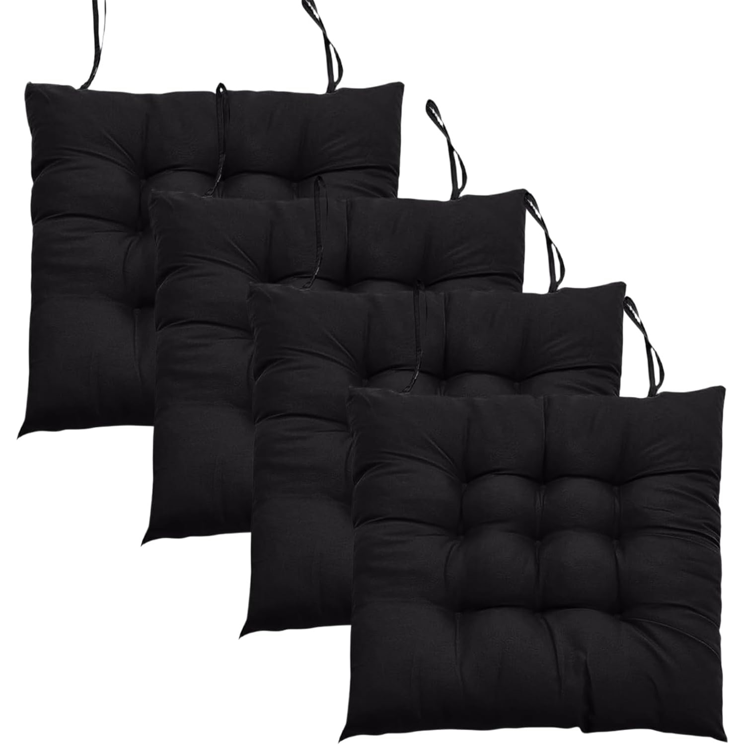 8er Set Stuhlkissen Mit Bindebändern – Bequeme 40x40 Cm Sitzauflage Für Gartenstuhl, Esszimmerstuhl & Balkonmöbel – Atmungsaktive Polster Für Indoor & Outdoor