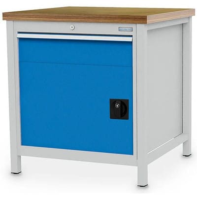 Kastenwerkbank Breite 810 mm, R24-24, 1 x Schublade, 1 x Flügeltüre, Maße in mm (B x T x H): 810 x 750 x 959