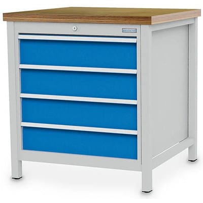 Kastenwerkbank Breite 810 mm, R24-24, 4 x Schublade, Maße in mm (B x T x H): 810 x 750 x 859