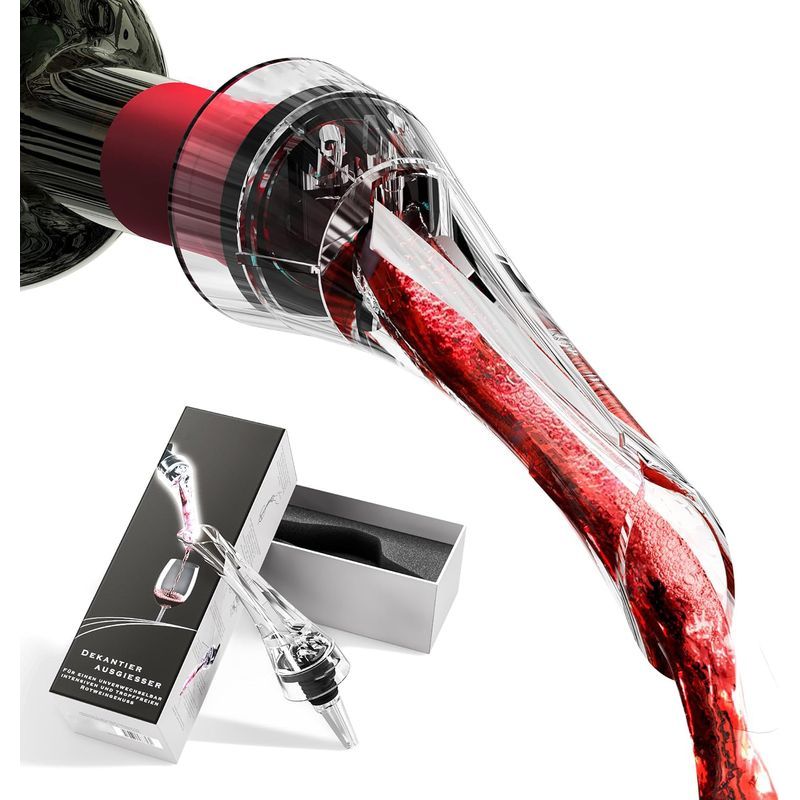 Weinbelüfter Mit Tropffreiem Auslauf – Zum Belüften Von Flaschen Beim Einschenken. Dekantieren Von Rosé-, Rot- Und Weißwein. Bar-set.