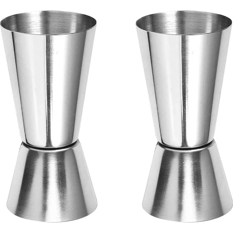 Cocktail-jigger – Edelstahl – Doppelseitig 20 Ml / 40 Ml – Für Professionelle Und Private Bars – 2er-set