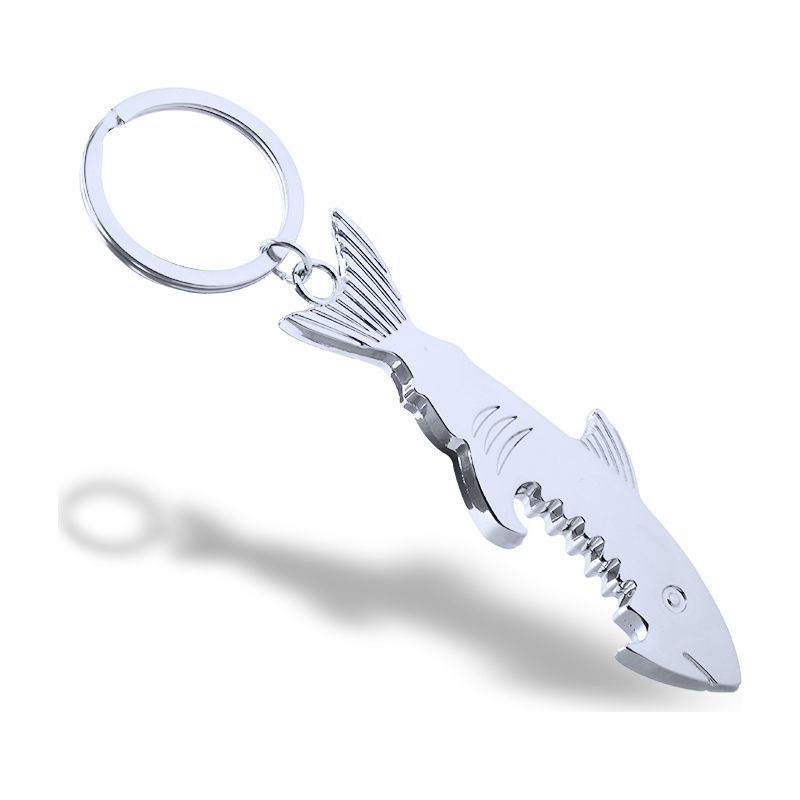 Set Mit 2 Flaschenöffner-schlüsselanhängern Aus Metall, Hai-design