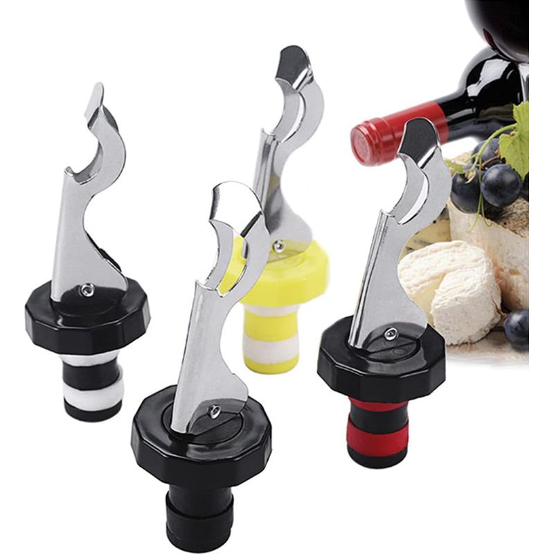 Flaschenverschluss – Universeller, Auslaufsicherer Verschluss Mit Hebel – Für Wein, Champagner, Bier Und Andere Getränke – 4er-pack