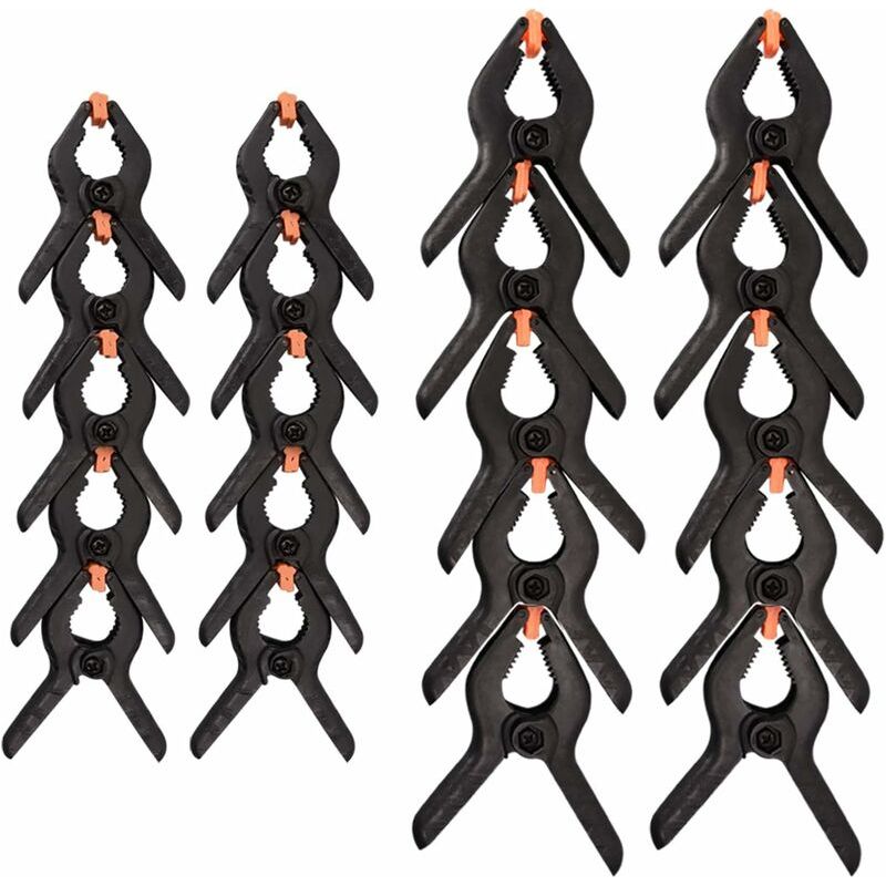 Packung Mit 20 Nylon-federklemmen, Packung Mit 10 Klemmen À 5,1 Mm, Packung Mit 10 Klemmen À 7,6 Mm.