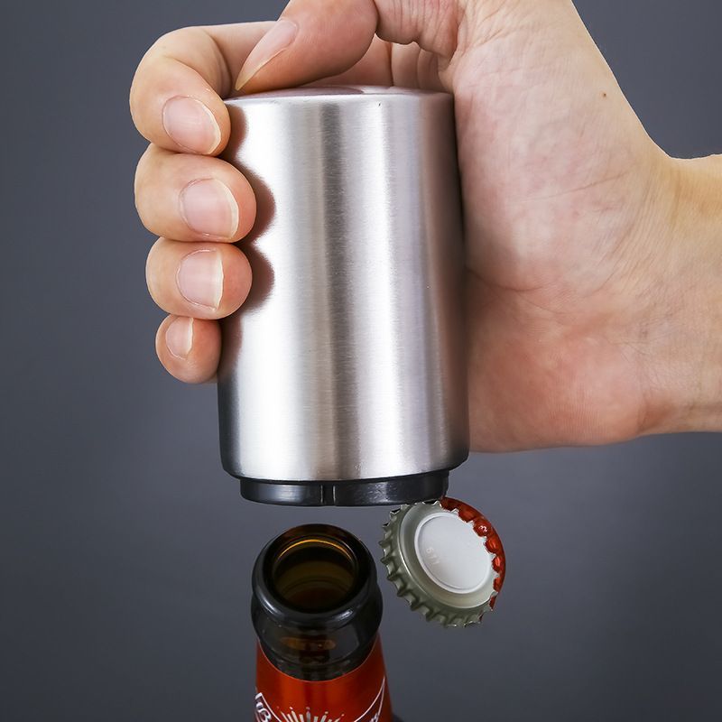 Set Mit 2 Flaschenöffnern Aus Edelstahl Mit Integriertem Magneten