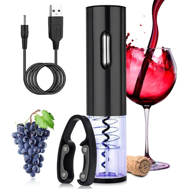 Elektrischer Korkenzieher – Usb-akku – Für Wein, Champagner, Apfelwein, Sekt – 60 Öffnungen Pro Ladung – 1 Stück