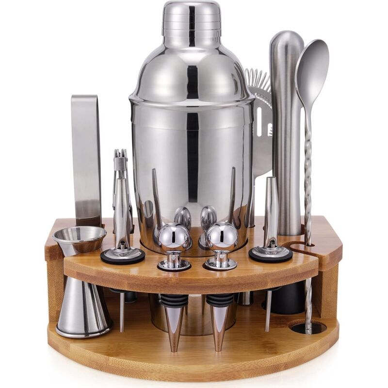 Cocktail-barset Mit Ständer, 12-teilig, 750 Ml, Professionelles Barset Zum Mixen Von Getränken, Geschenkidee Für Männer, Väter, Frauen Und Cocktail-liebhaber