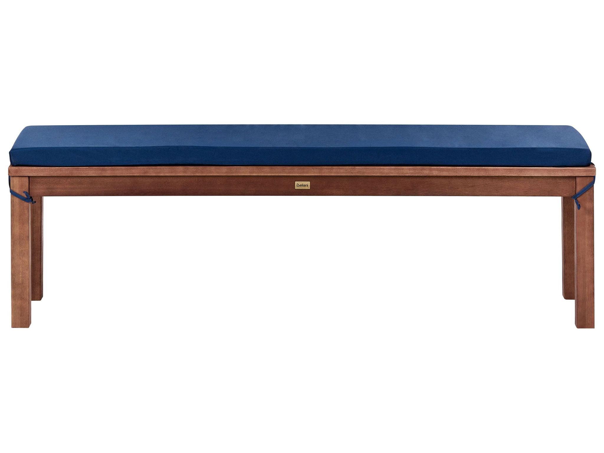 Gartenbank Mit Auflage Tuscania 160 Cm Eukalyptusholz Blau