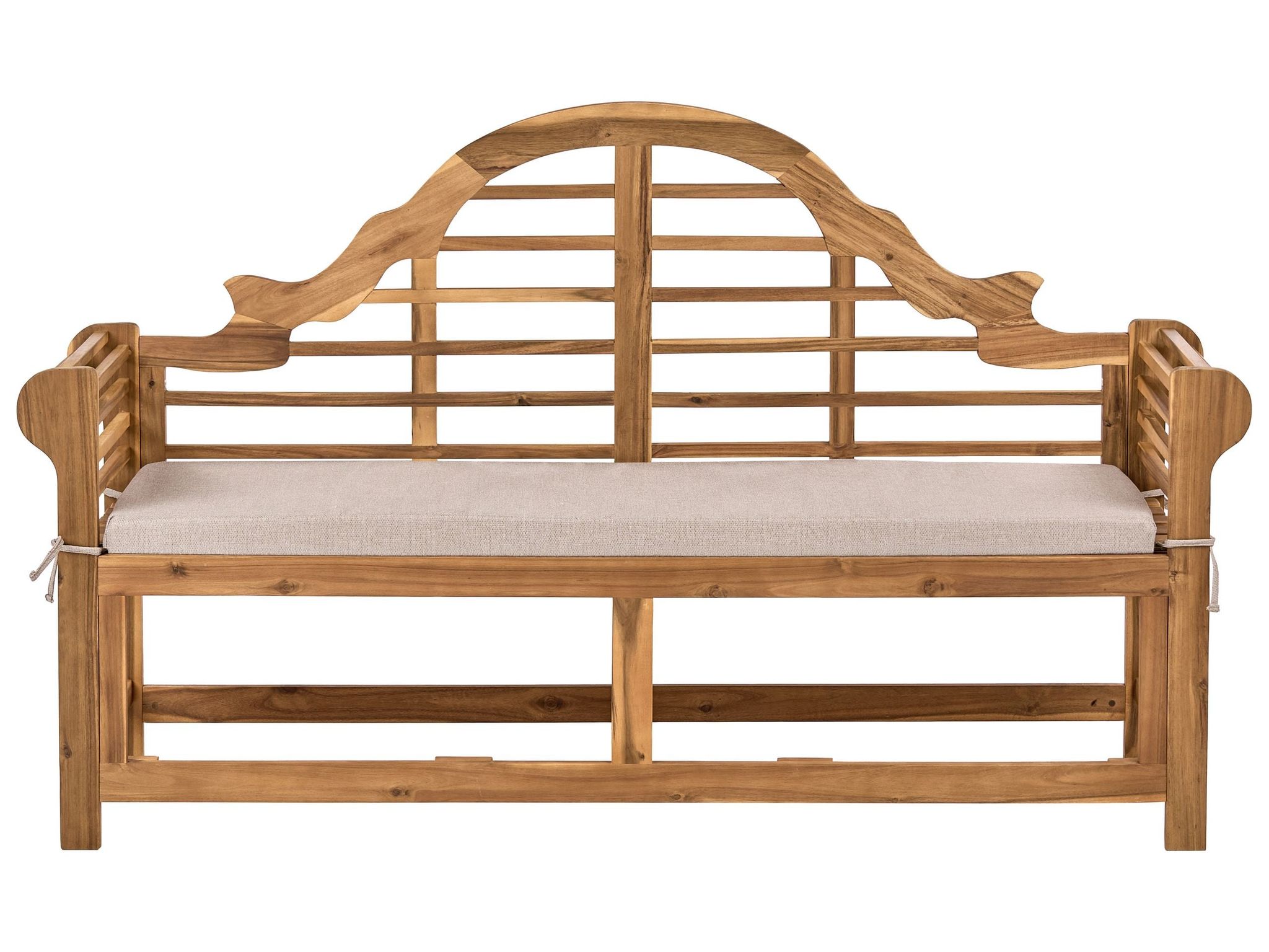 Gartenbank Mit Auflage Marlboro 180 Cm Akazienholz Beige