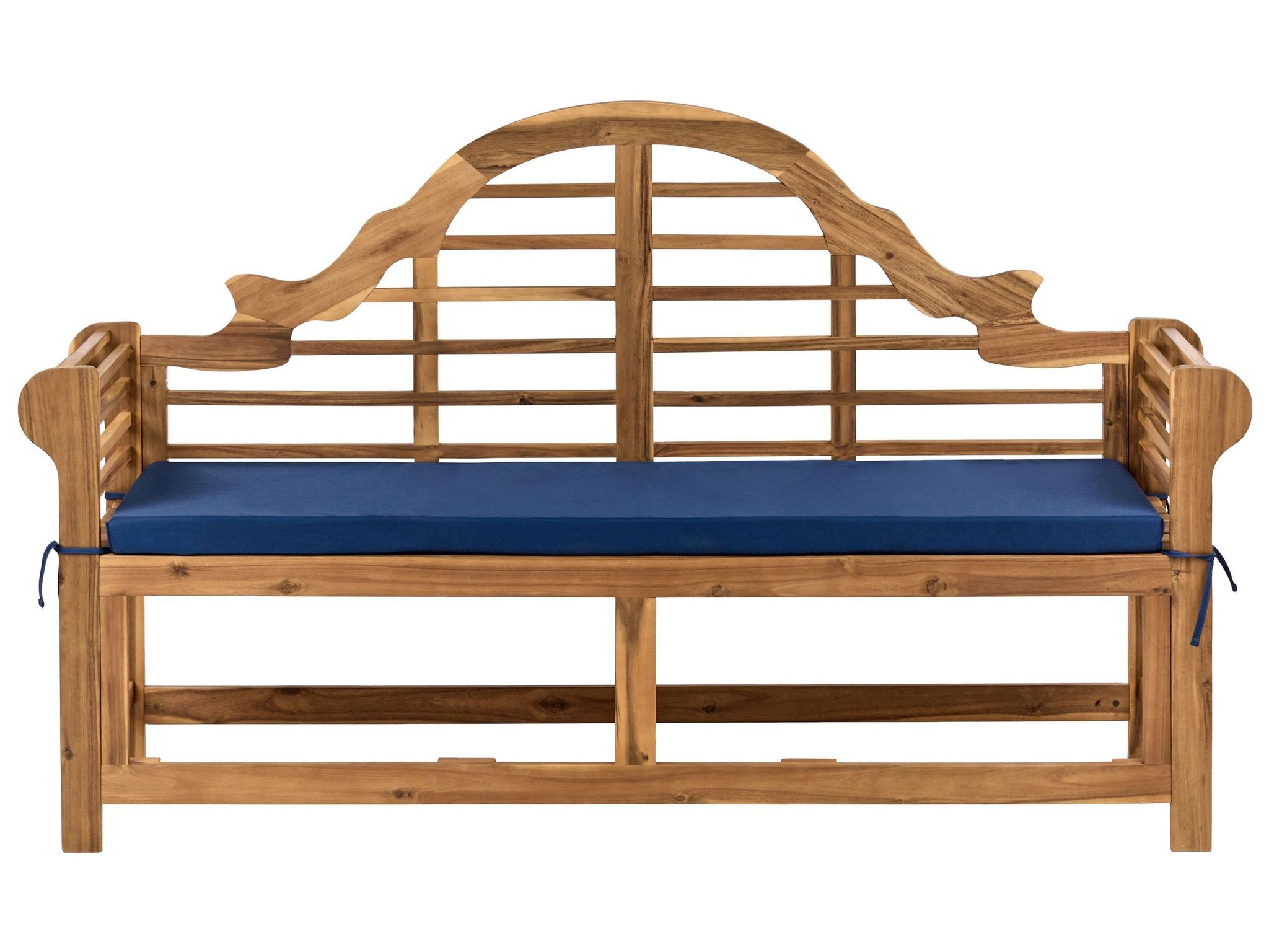 Gartenbank Mit Auflage Marlboro 180 Cm Akazienholz Blau