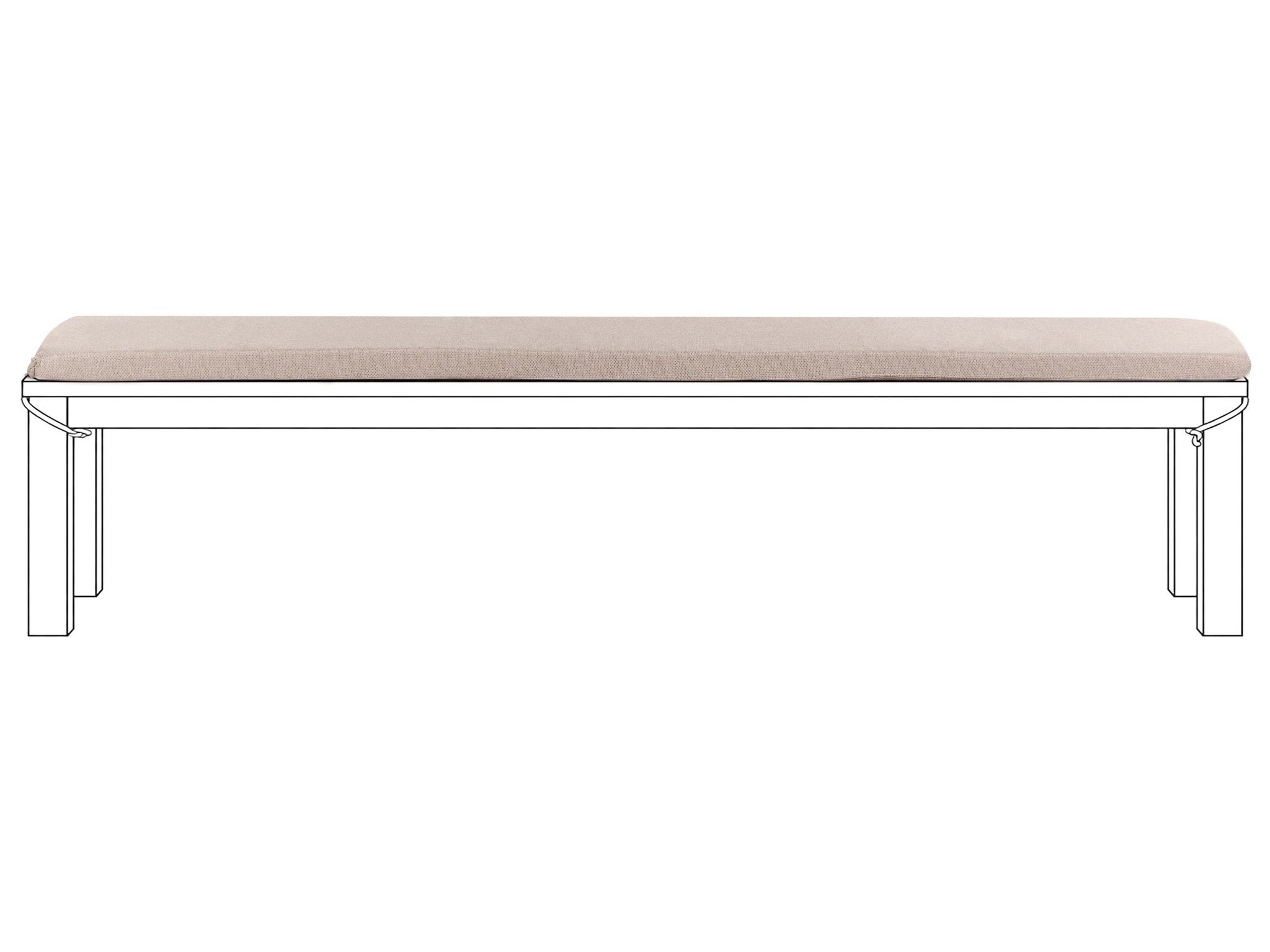 Bankauflage Monsano 168 X 35 Cm Beige
