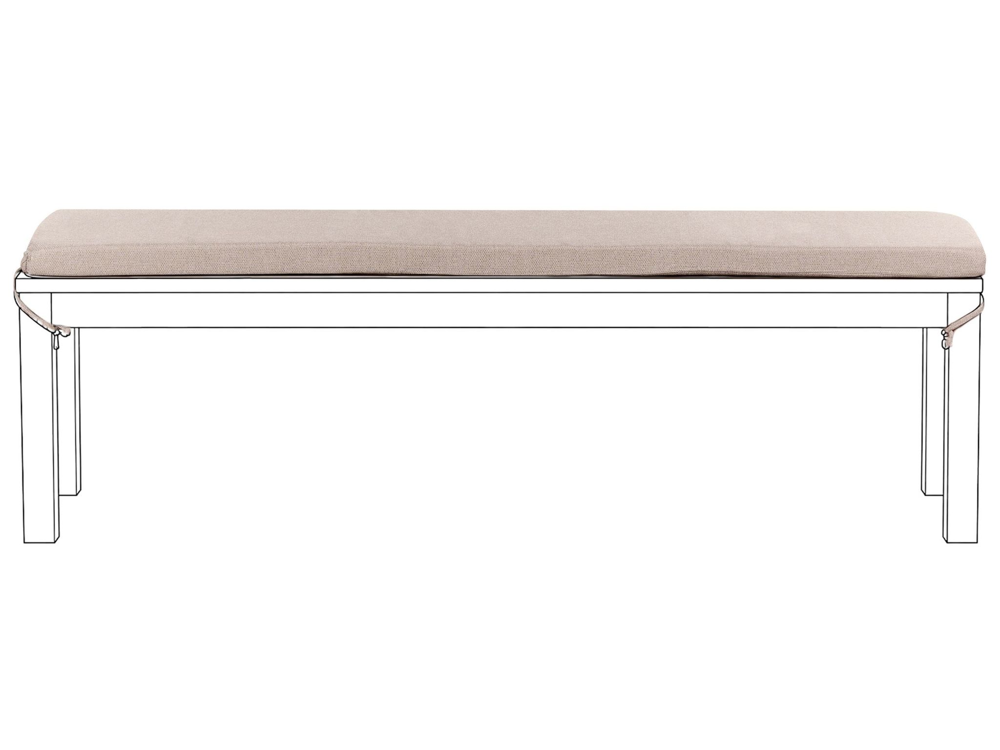 Bankauflage Tuscania 157 X 34 Cm Beige