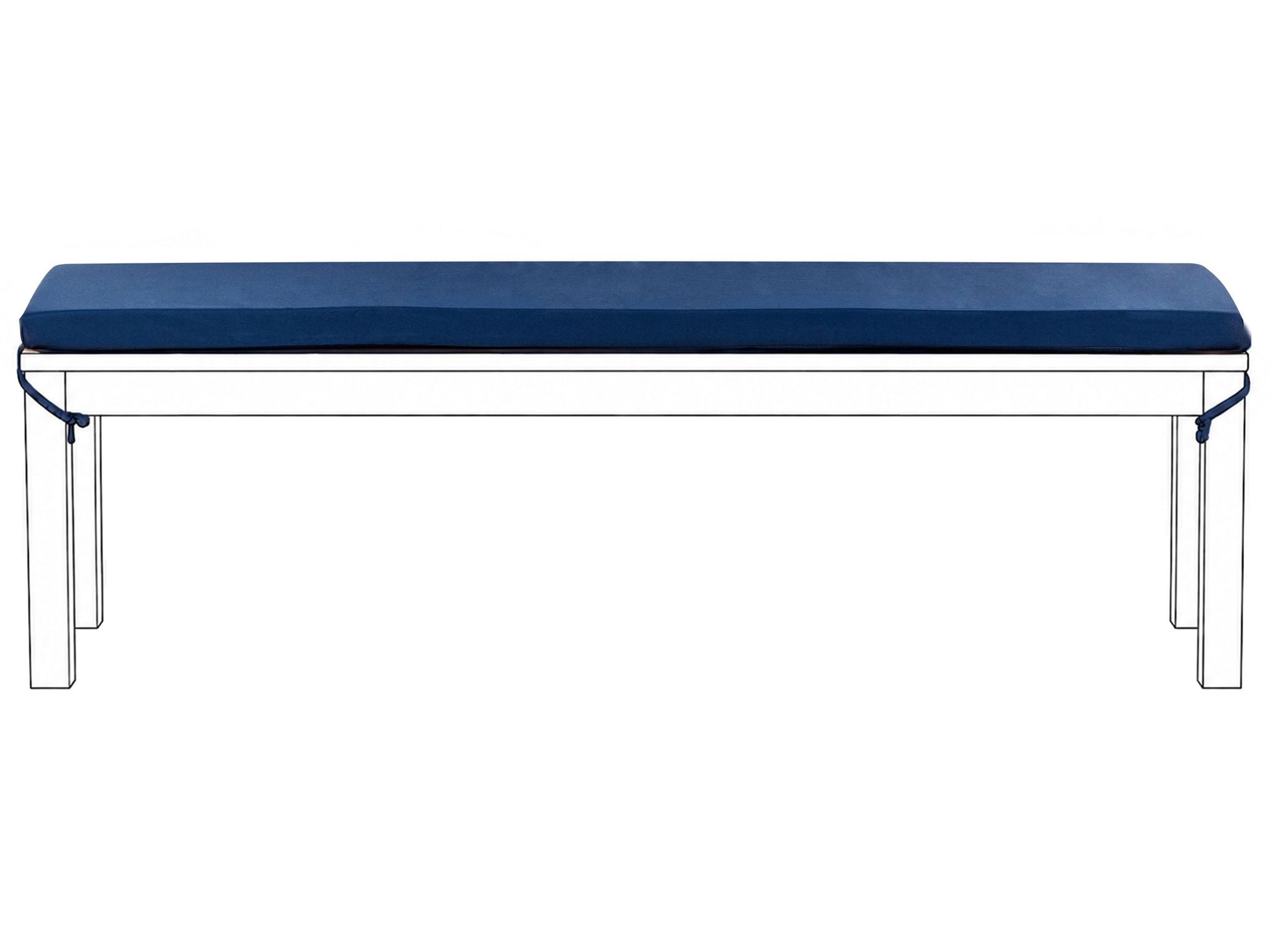 Bankauflage Tuscania 157 X 34 Cm Blau