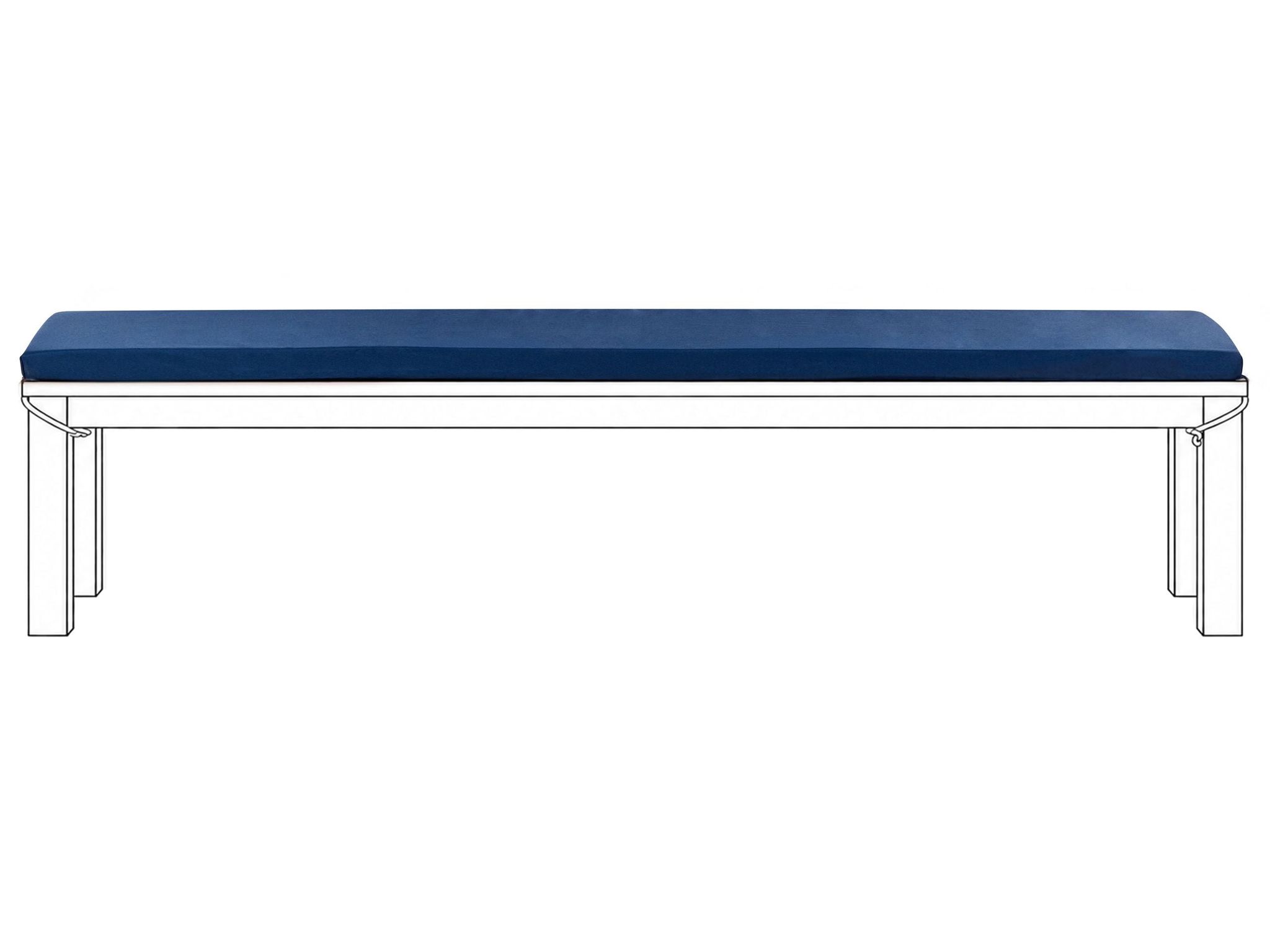 Bankauflage Monsano 168 X 35 Cm Blau