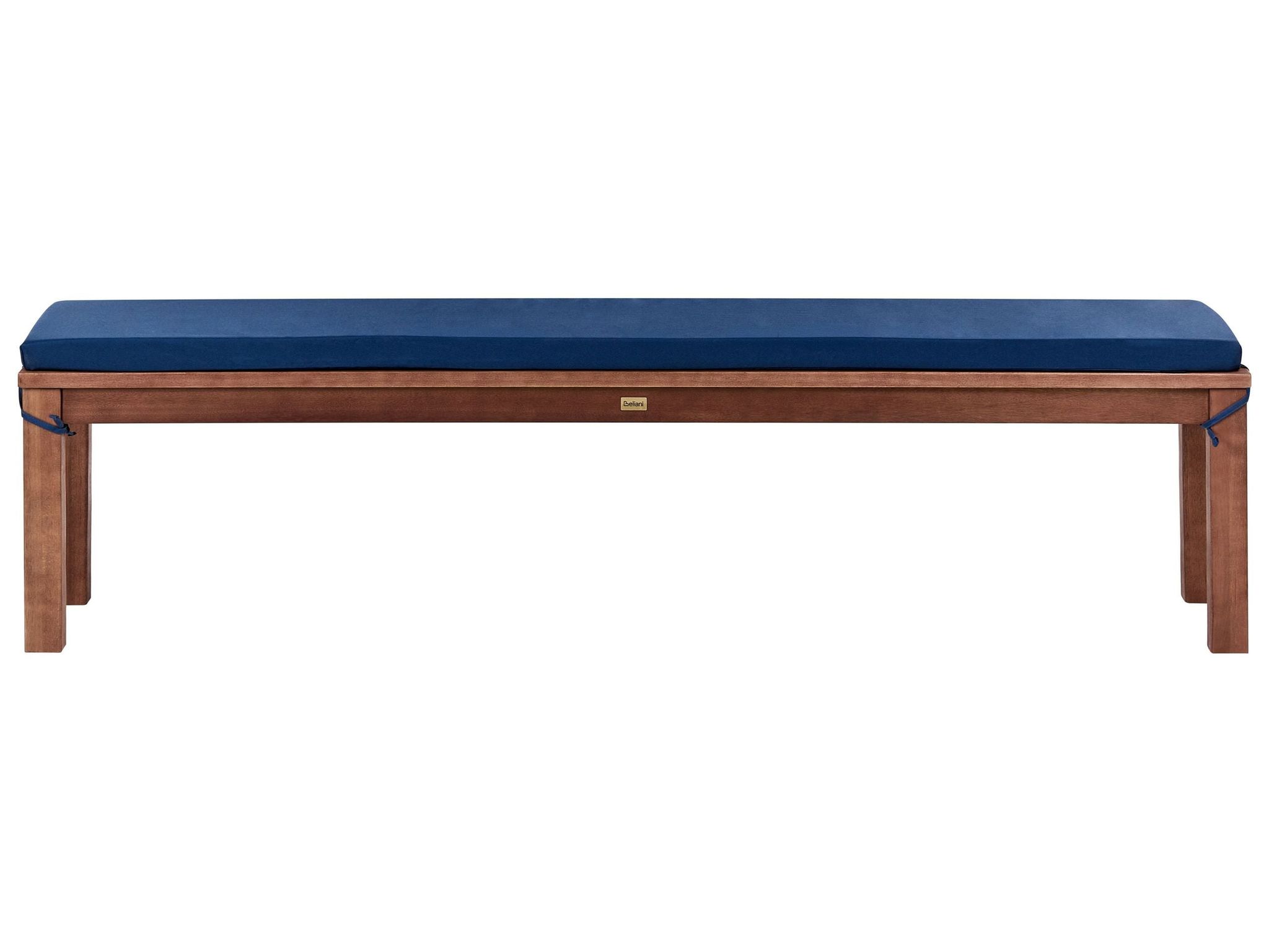 Gartenbank Mit Auflage Monsano 170 Cm Eukalyptusholz Blau