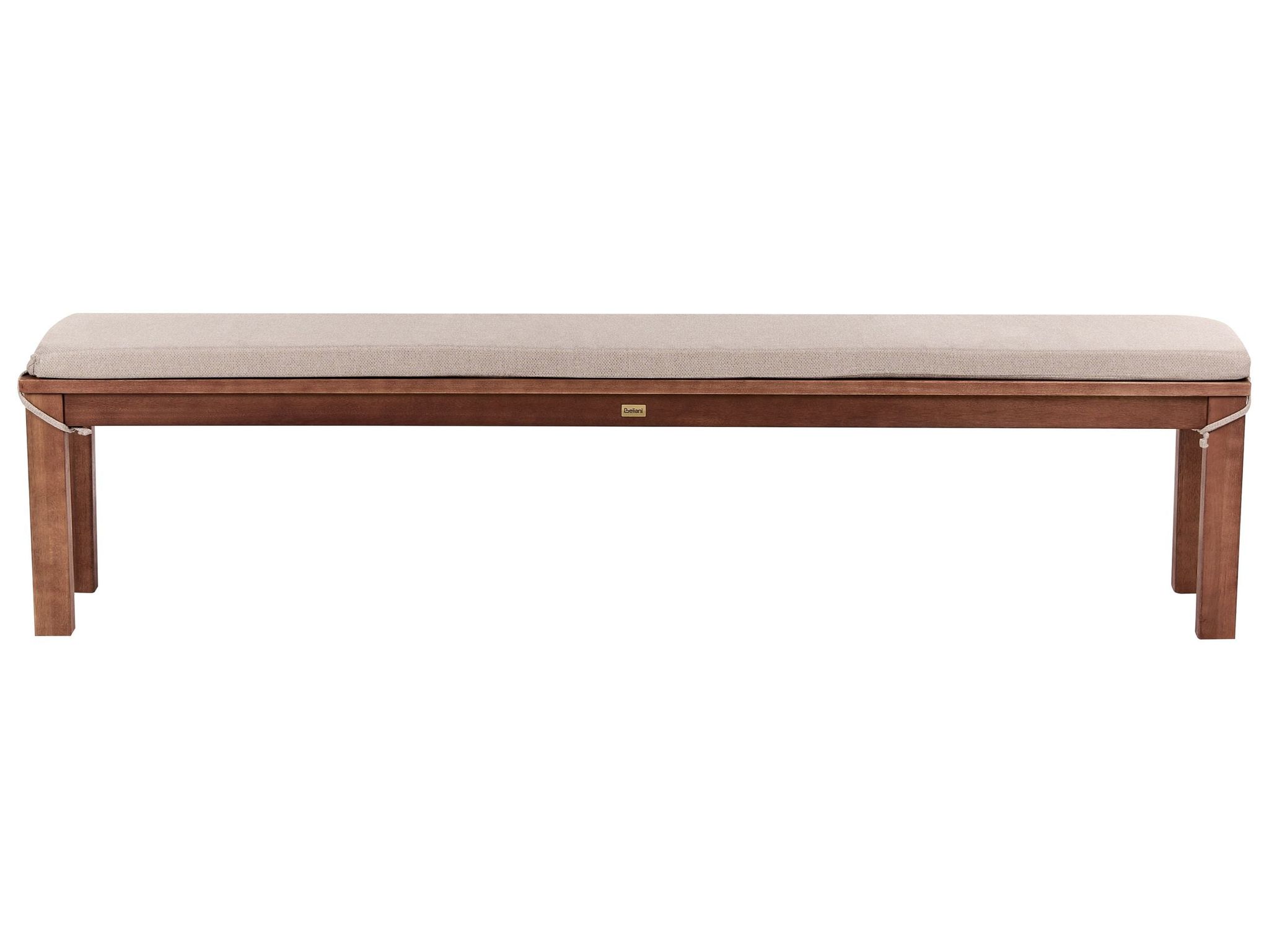 Gartenbank Mit Auflage Monsano 170 Cm Eukalyptusholz Beige
