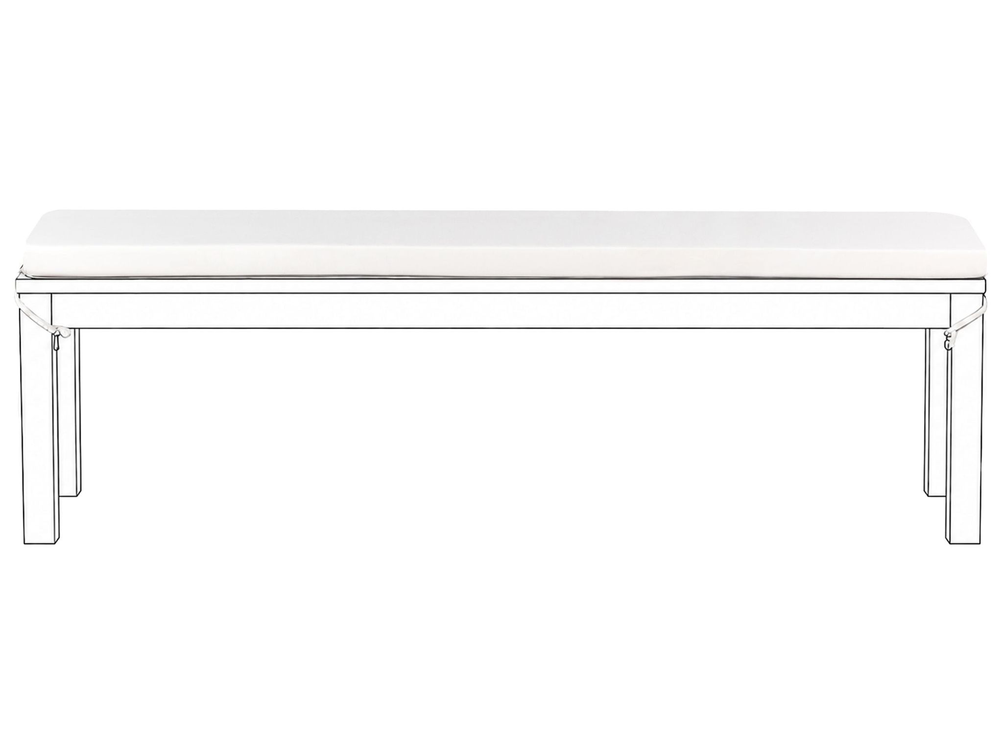 Bankauflage Tuscania 157 X 34 Cm Cremeweiß