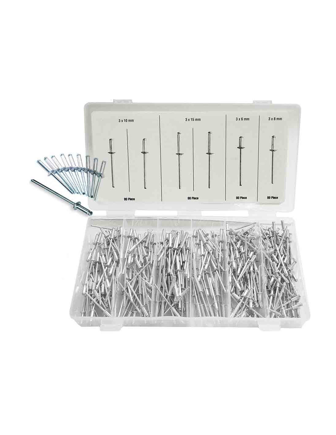 Assortiment Rivets Benson 320pcs Fixation Polyvalente, Multi-tailles - Benson