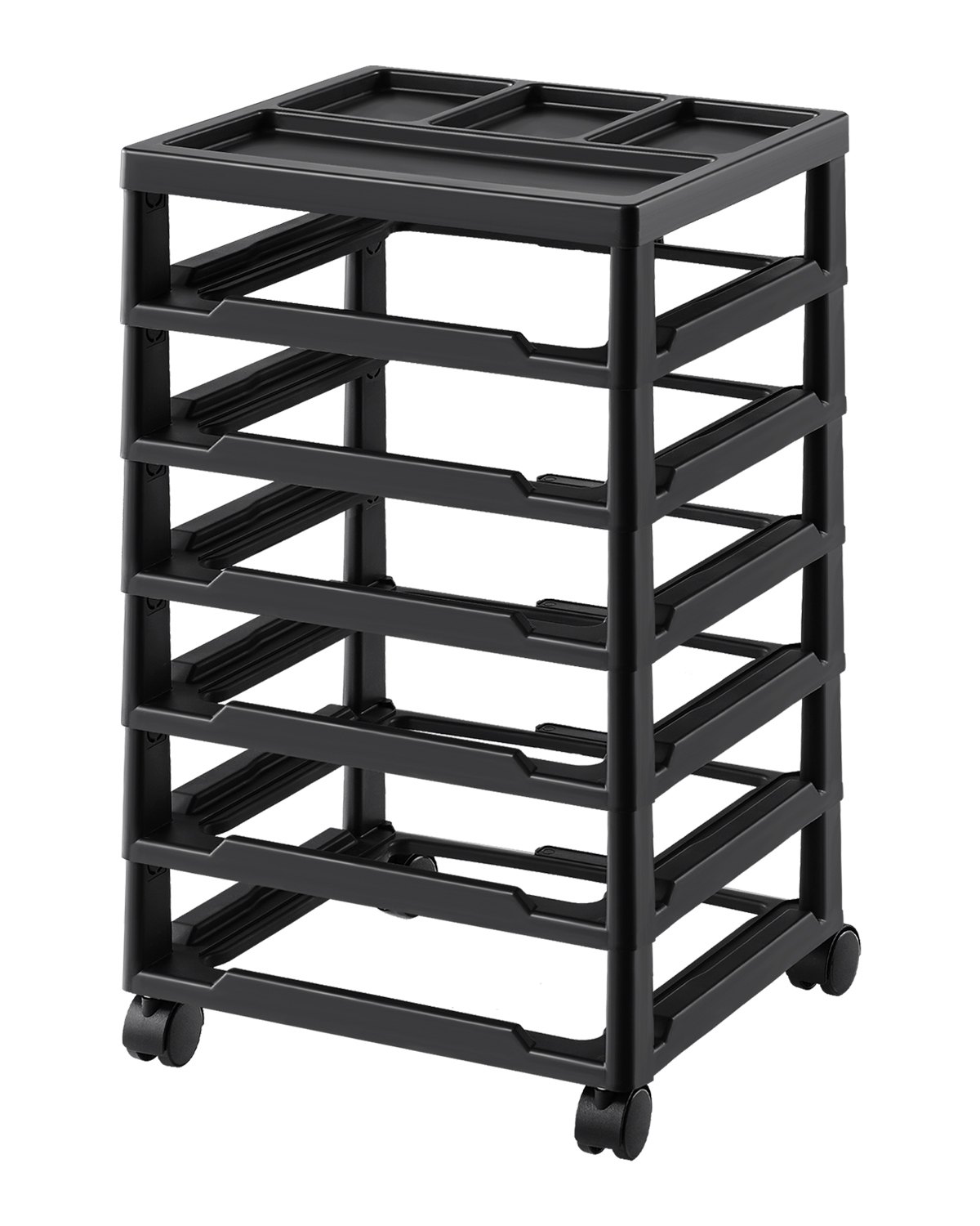 Chariot De Rangement 6 Niveaux, Organisateur De Bureau Pour Scrapbooking Et Loisirs Créatifs, Cadre Seul En Pp Avec Roulettes