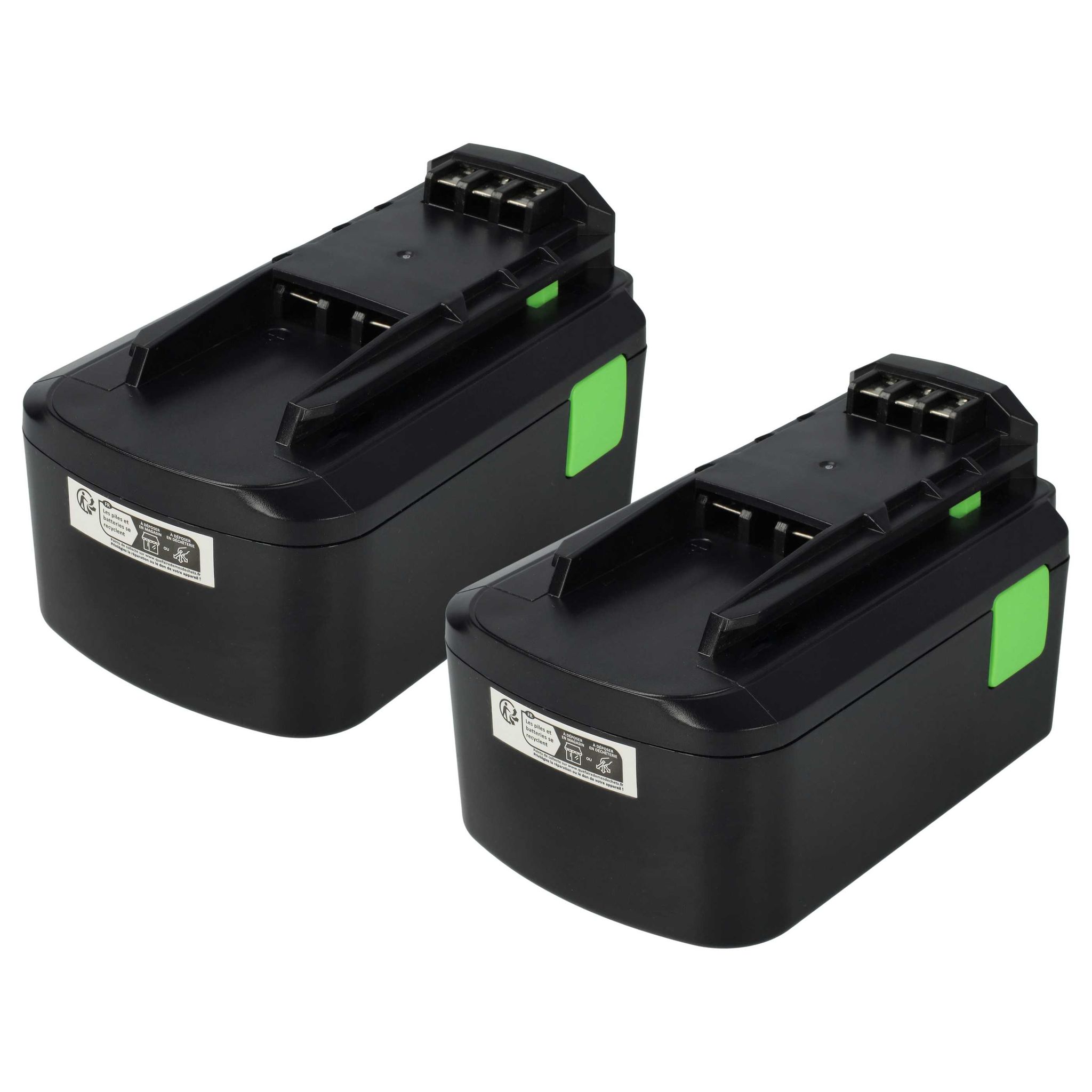 Vhbw 2x Akku Kompatibel Mit Festo Festool Dwc 18-4500 Li-basic Für Dwc 18-2500 Li-basic, Etsc 125 Li Werkzeug (4000 Mah, Li-ion, 18 V)