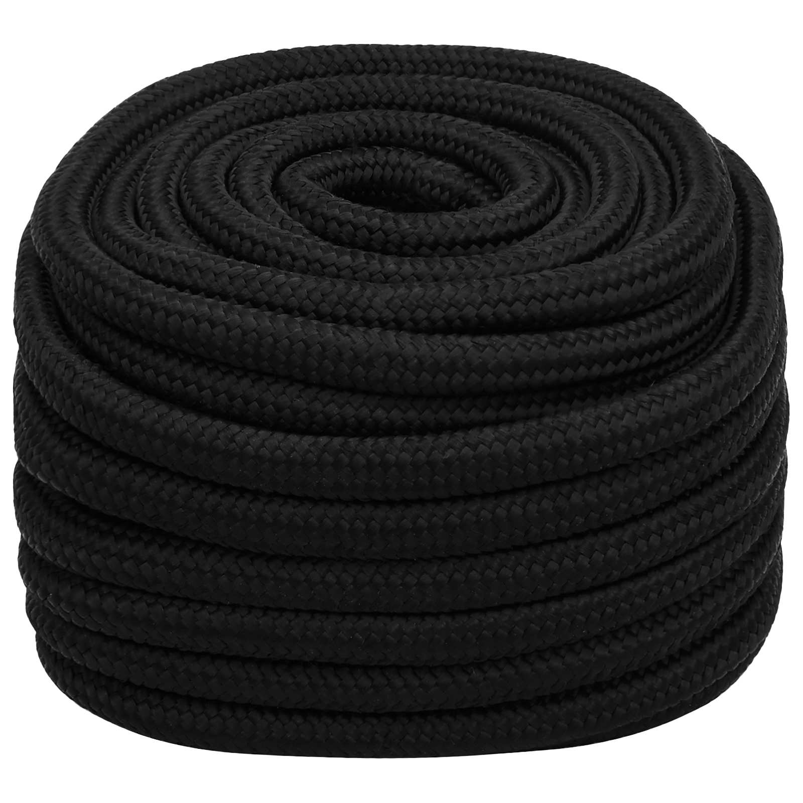 Mehrzweck-allzweckseil 25 Mm 50 M Schwarz Polyester Vidaxl